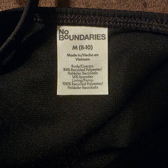 NO BOUNDARIES NWT Size M (8-10) Bathing Suit Swimsuit One-piece Black medium - Picture 7 of 7